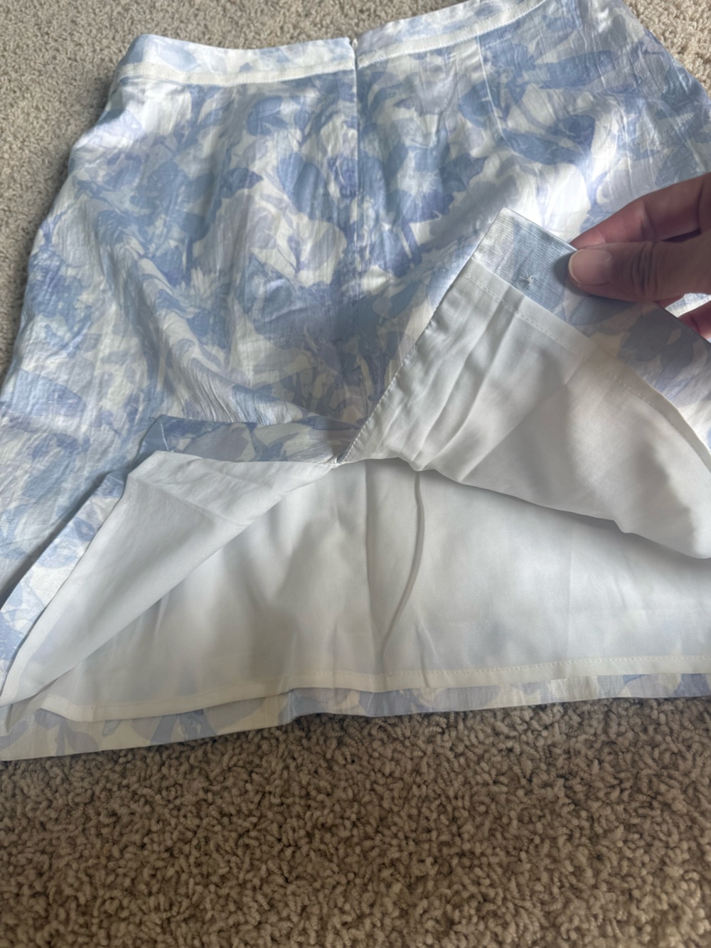 Banana Republic Light Blue Floral Pencil Skirt - Picture 8 of 9